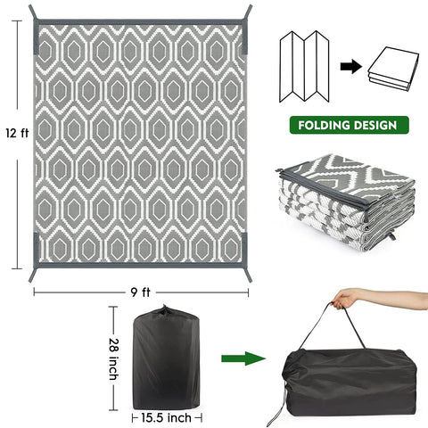 fifame outdoor rug waterproof material close-up for easy cleanup after rain