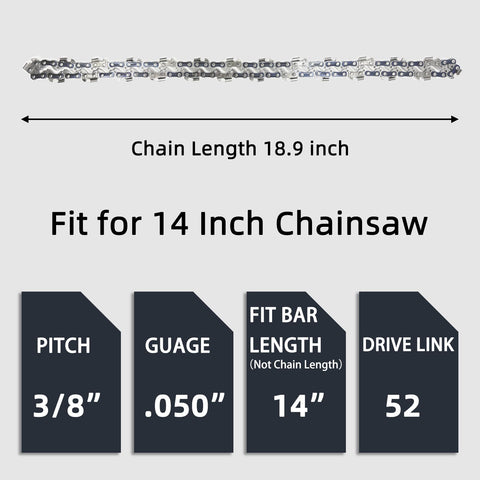 Fifchall .050 gauge 3/8 LP pitch chain close up for precise cuts