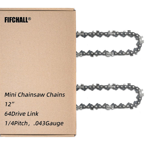 Fifchall 12-inch chainsaw chain packaging ready for replacement