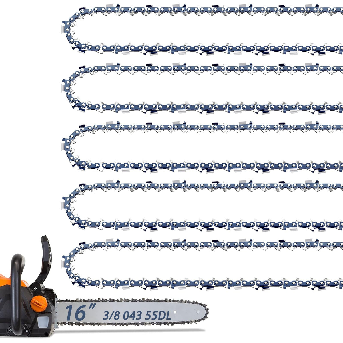 Fifchall 16-inch chain for Stihl with LP pitch and 55 links