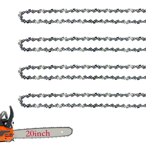Fifchall 4-pack 20-inch chainsaw chain ready for quick replacements