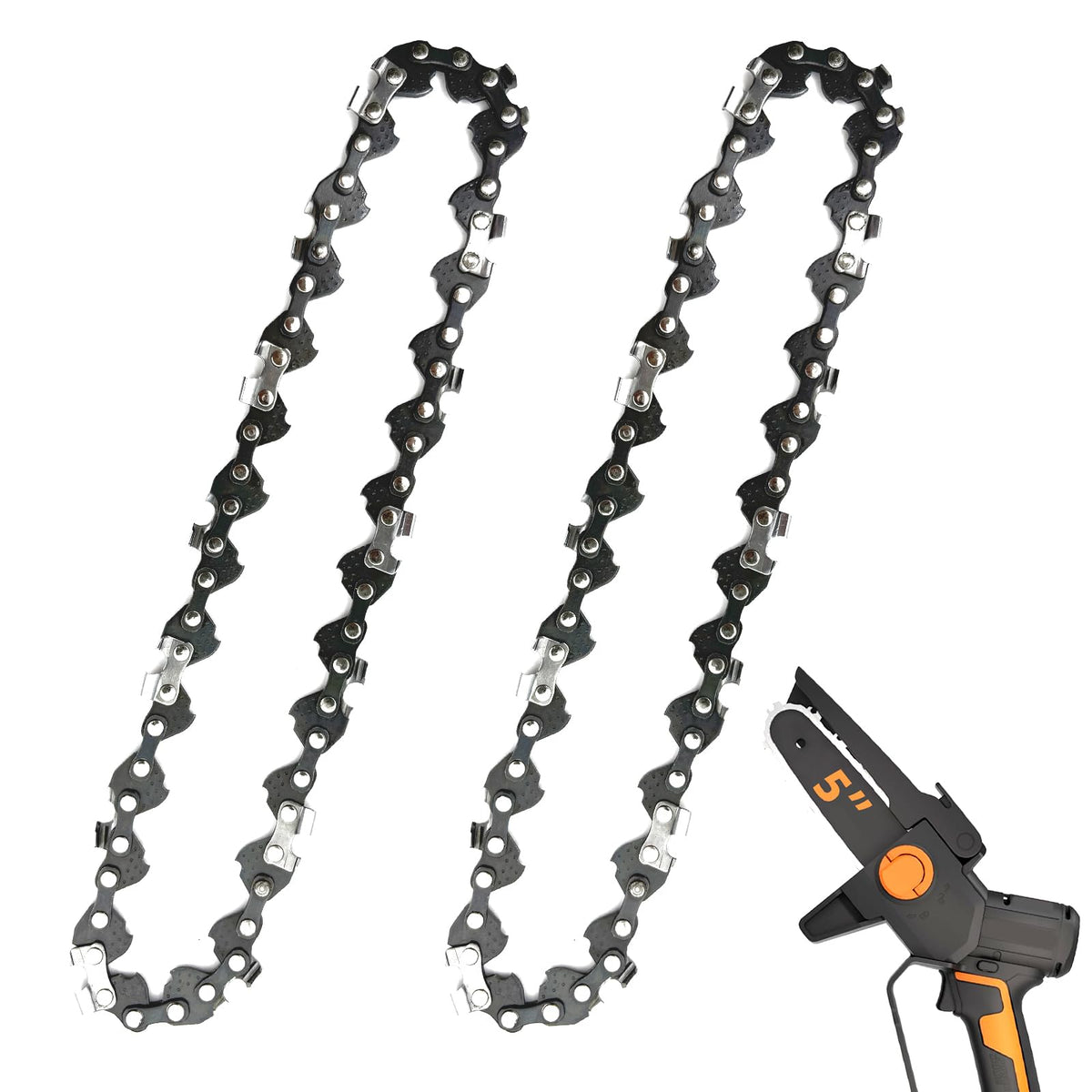Fifchall 5 inch chain with low kickback design for WORX and safer cuts