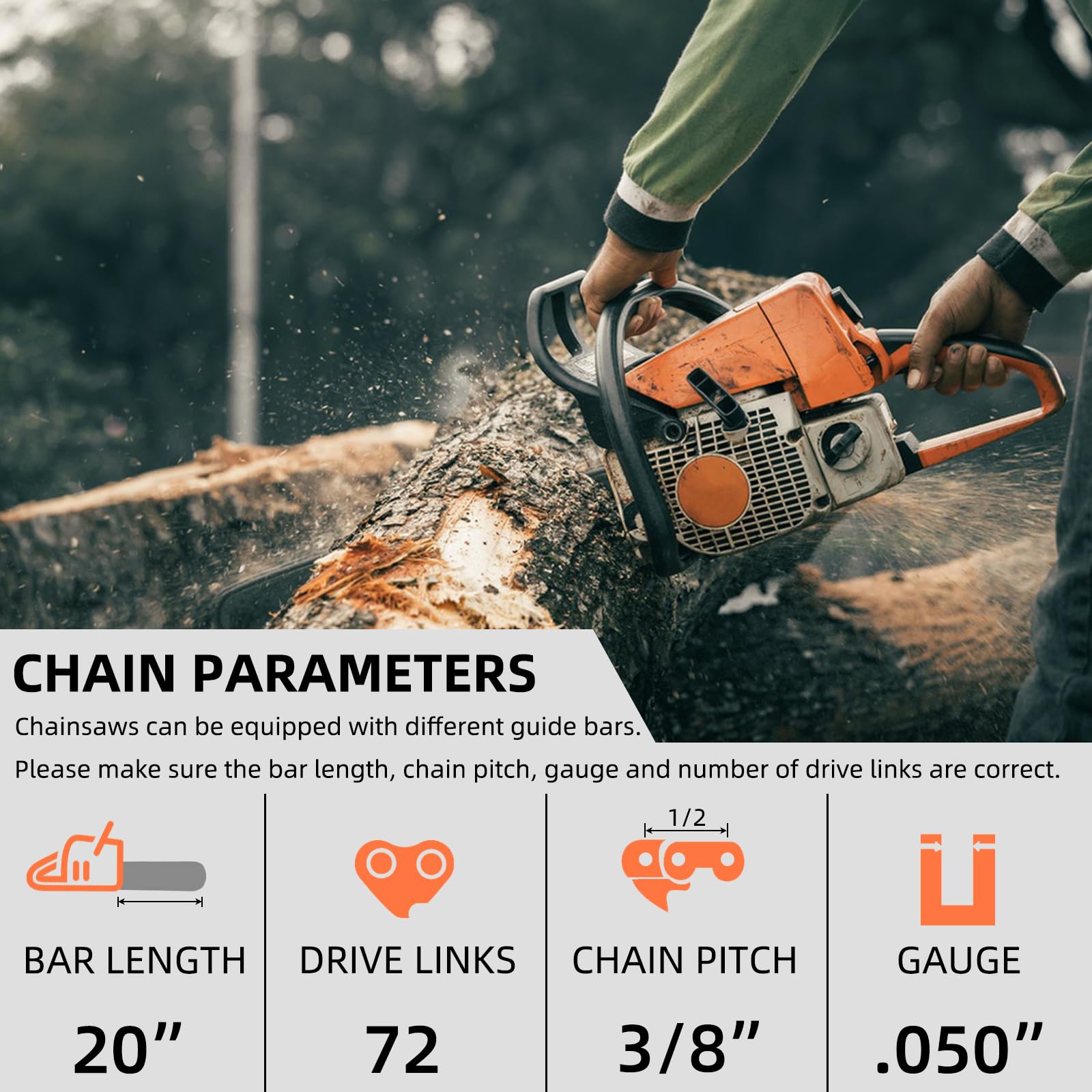 Fifchall 72 drive links optimize Husqvarna compatibility and performance