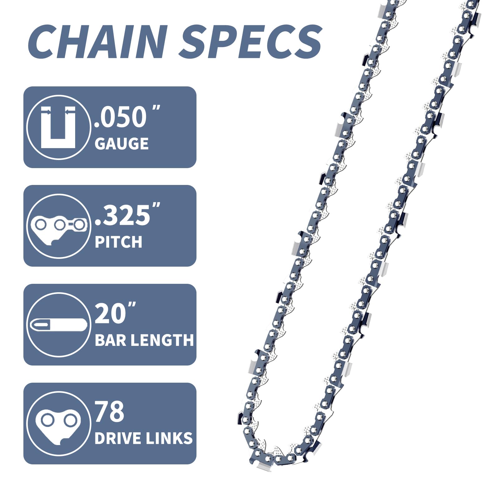 Fifchall chain compatible with Craftsman saws for quick replacements