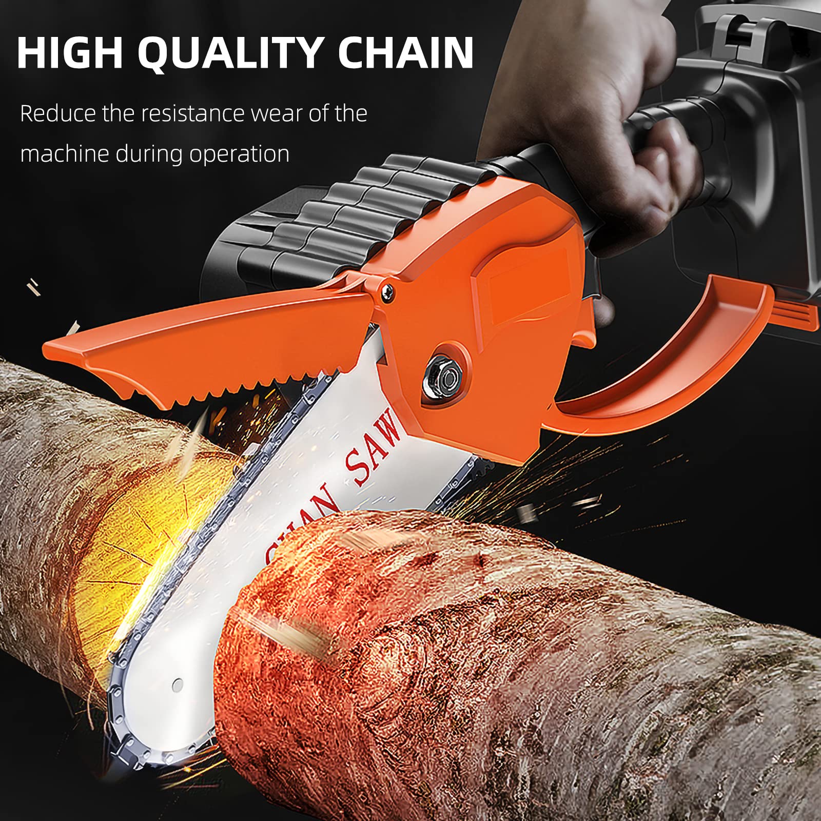 FIFCHALL ideal for garden tasks with a 4-inch mini chainsaw.