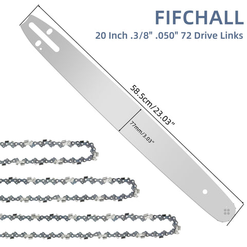 German steel full-chisel chain delivers durable, precise cuts.