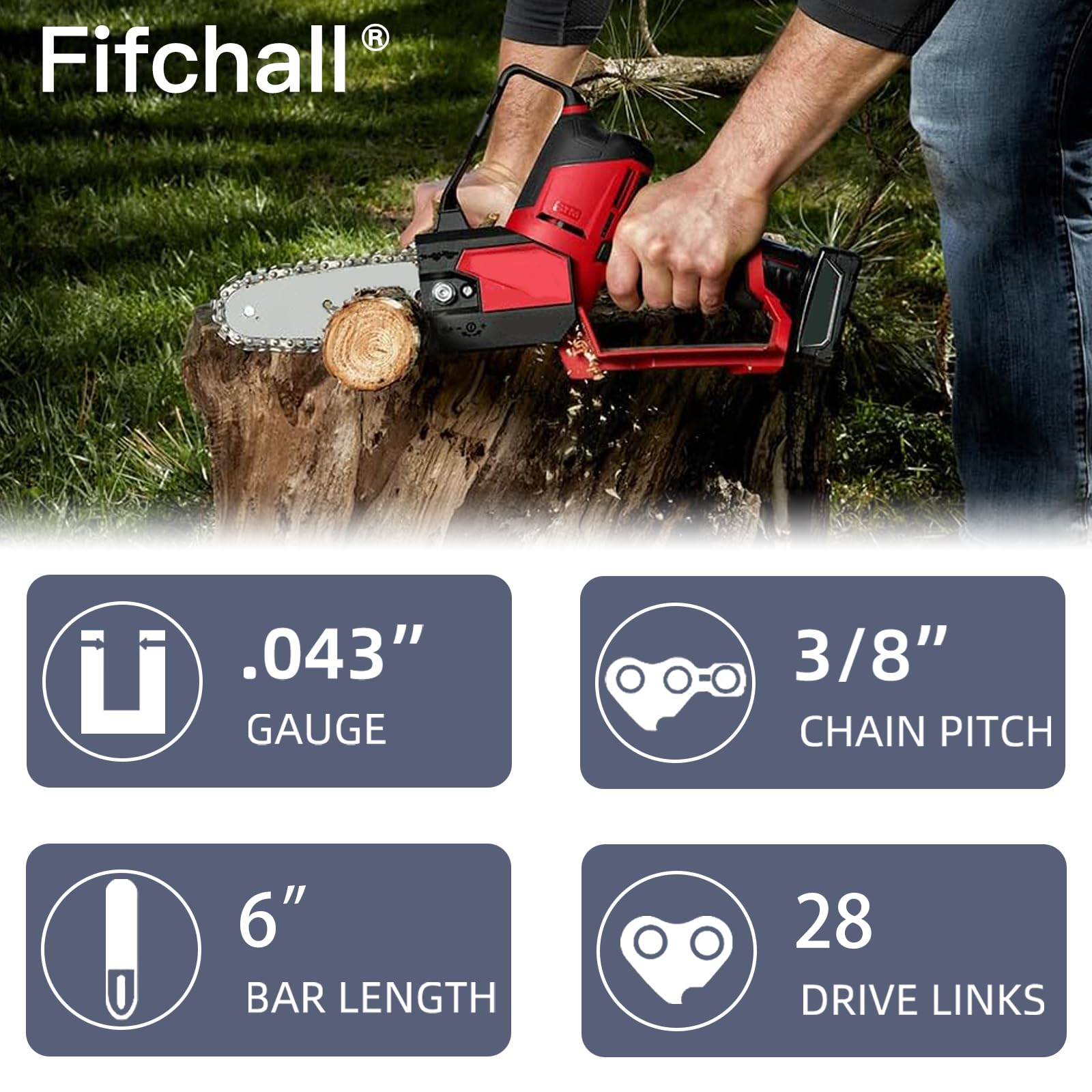 FIFCHALL chain compatible with Milwaukee 2527-20 for quick bar swap.