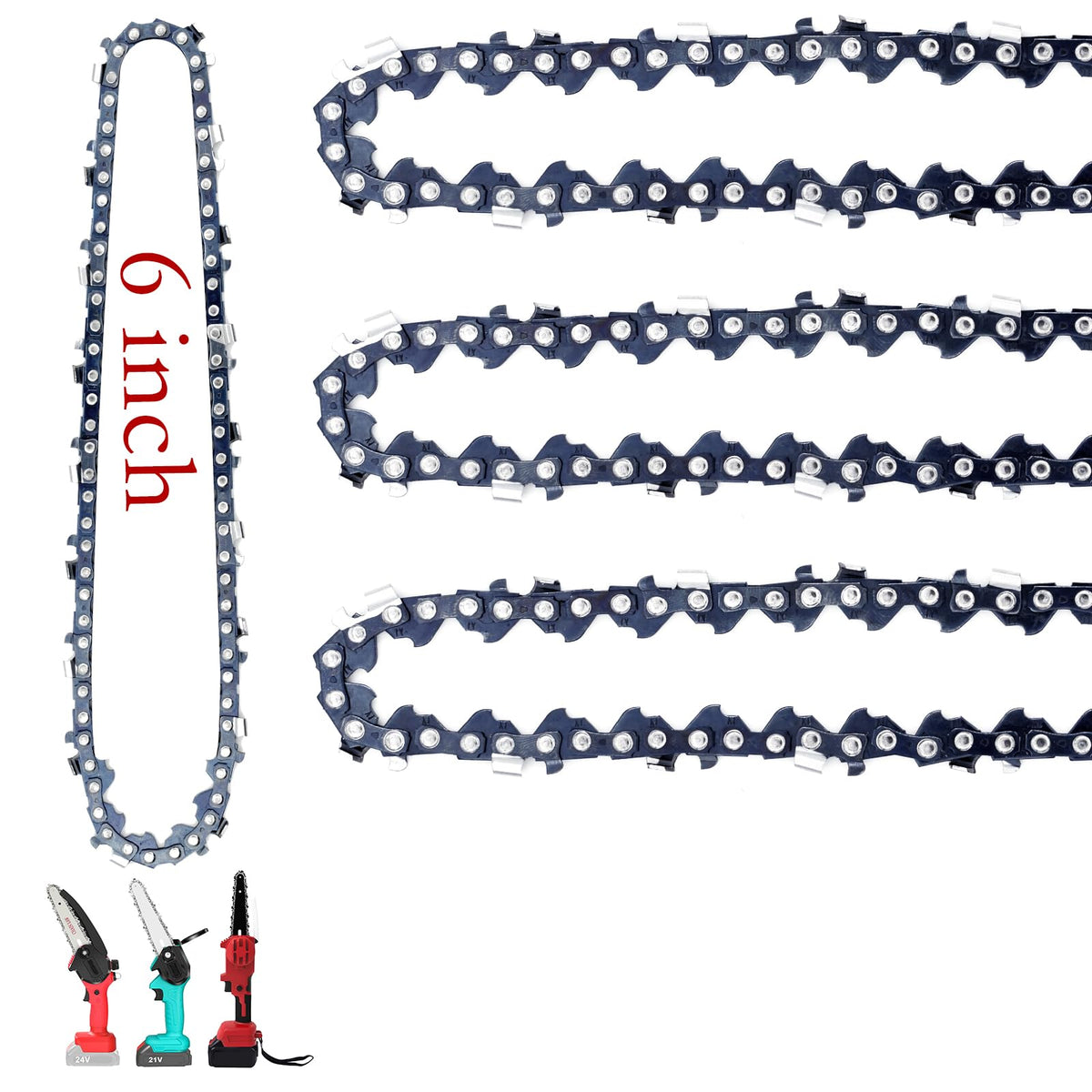 Fifchall mini chainsaw chain with 37E drive links for quick maintenance