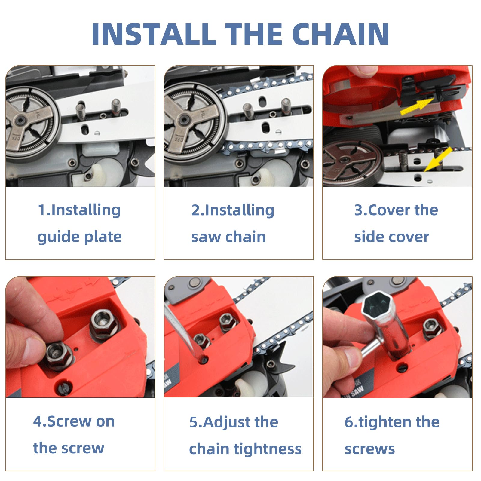 FIFCHALL semi-chisel low-kickback design promotes safer, more controlled cuts.