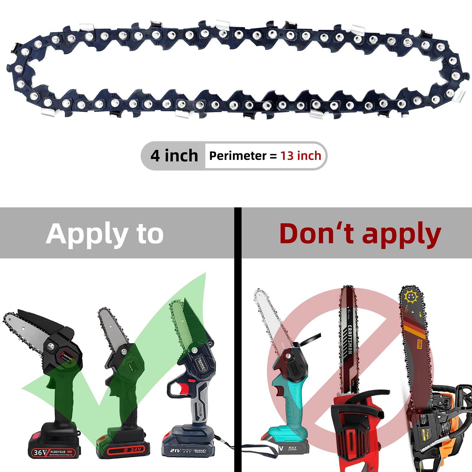 FIFCHALL compatibility with multiple 4-inch mini chainsaws and bars