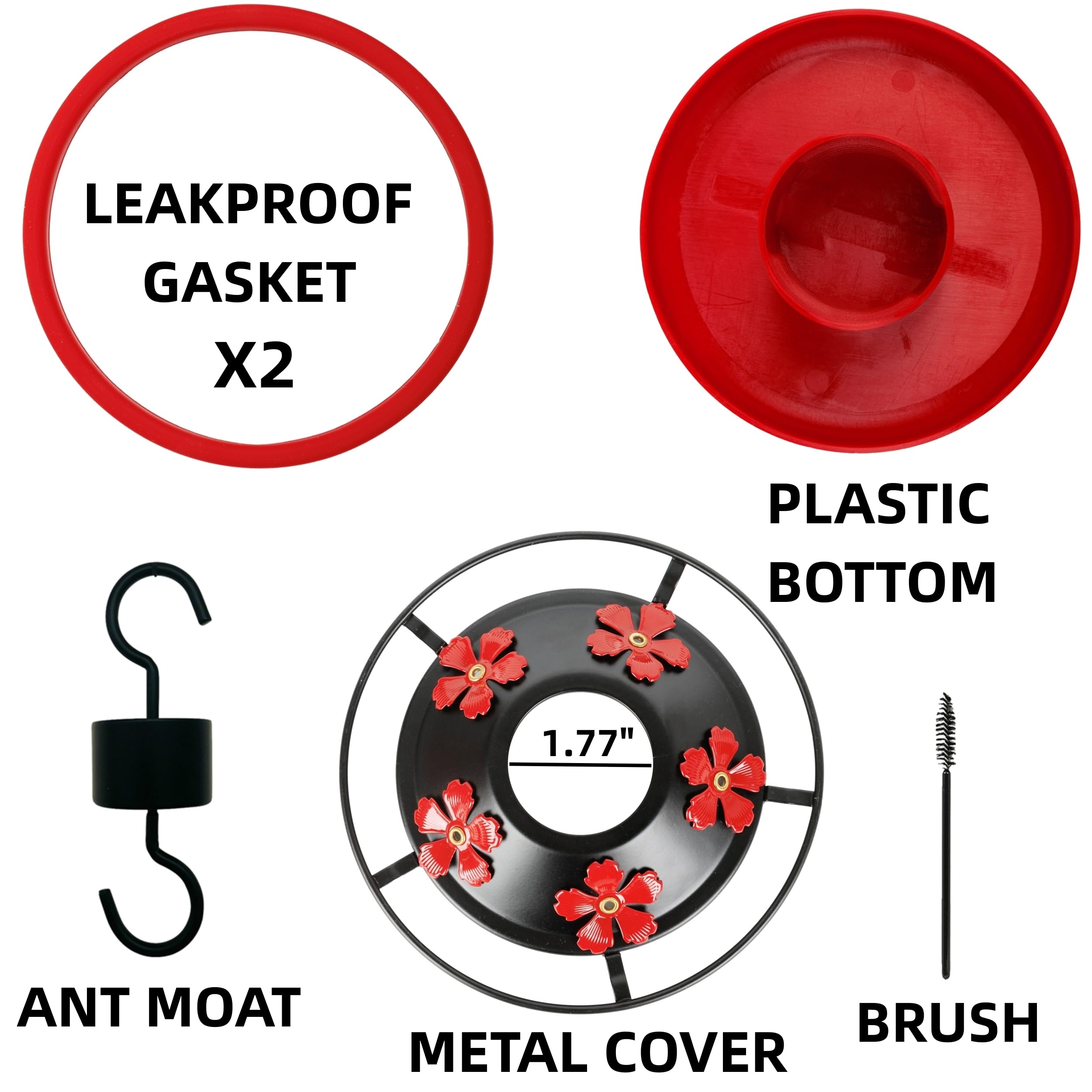 FIGEPO cleaning brushes for quick care of hummingbird feeder parts.