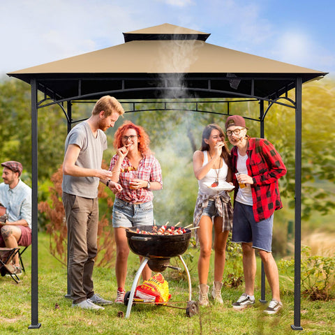 Figfeu easy-fit corners design helps secure canopy to the gazebo frame.