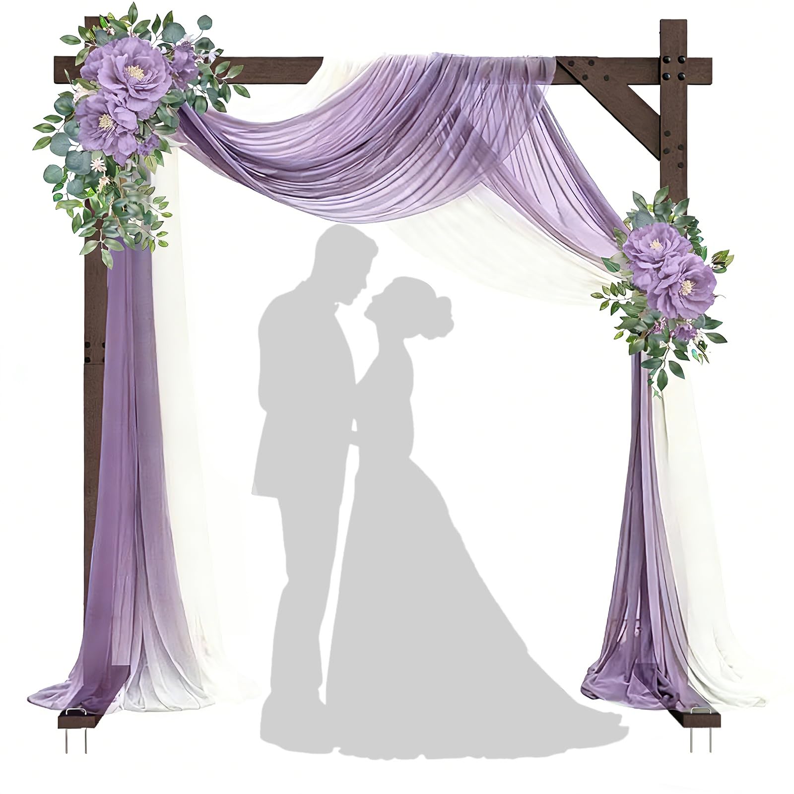 Fikowo wooden arch with a stable base for outdoor ceremonies.