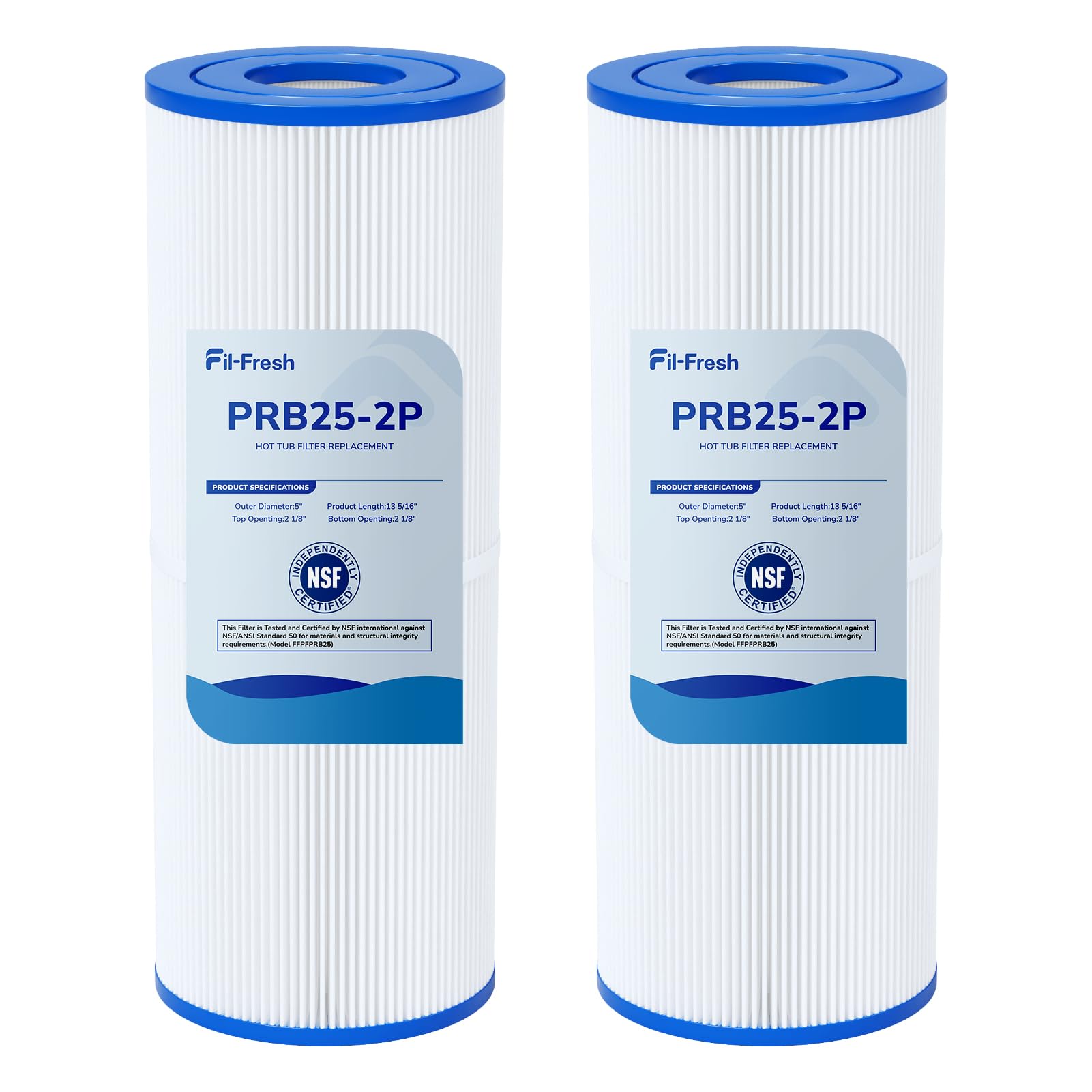 Fil-fresh 5x13 drop-in filter fit for PRB25-IN enhances debris capture.
