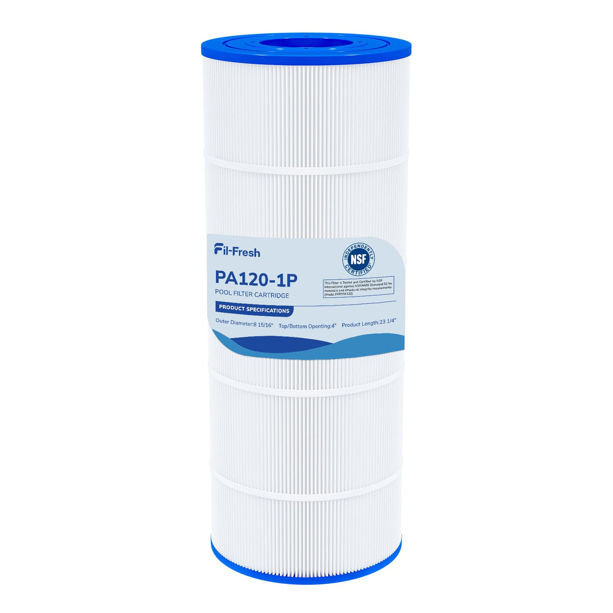 Fil-fresh C1200 universal compatibility facilitates easy replacement in compatible pool filters.