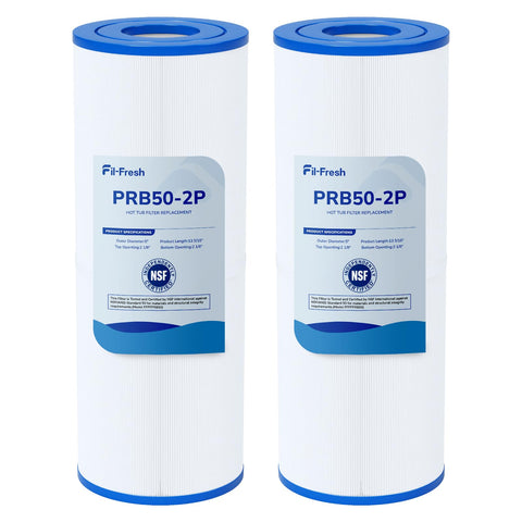 Fil-fresh C-4950 spa filter side view; snug fit for Jacuzzi-compatible units.