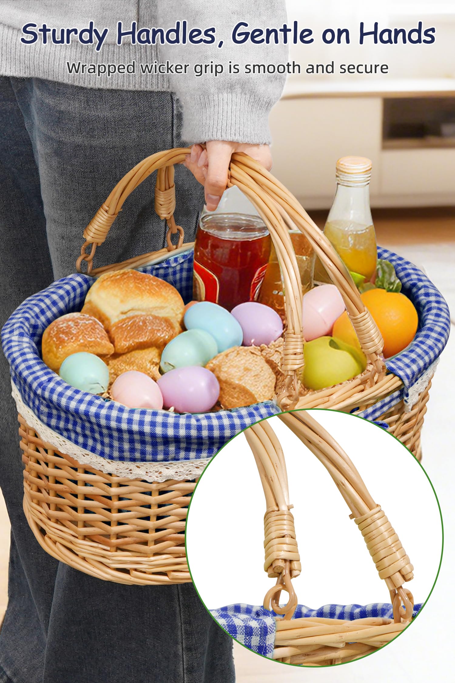 Filano Easter basket doubles as a charming table centerpiece and toy storage.