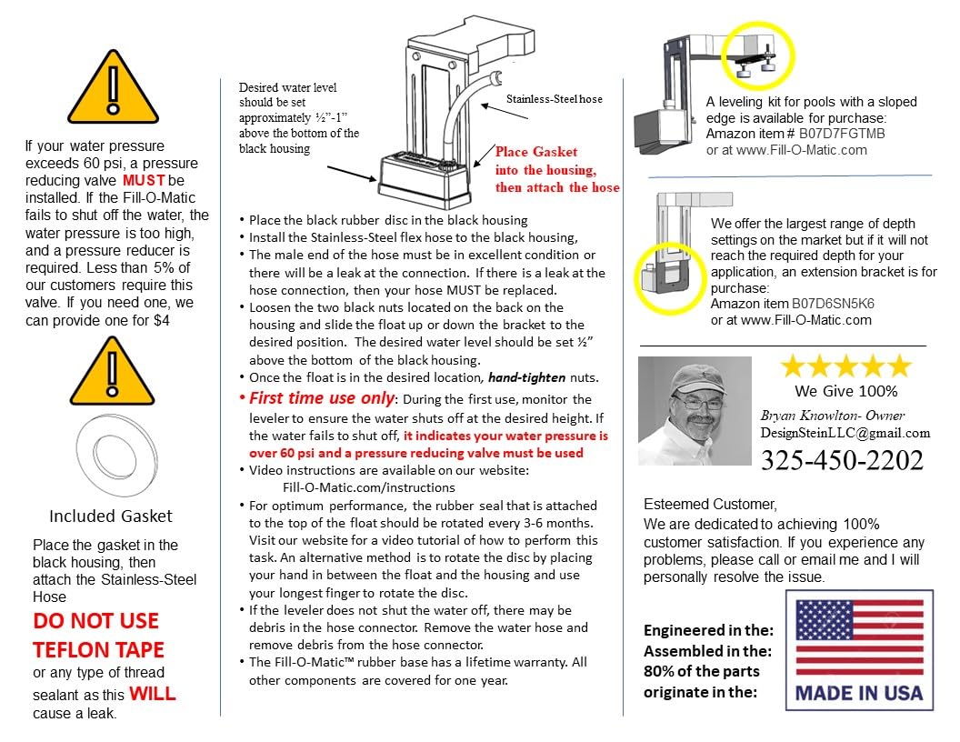 Fill-O-Matic hose connects securely for reliable water flow
