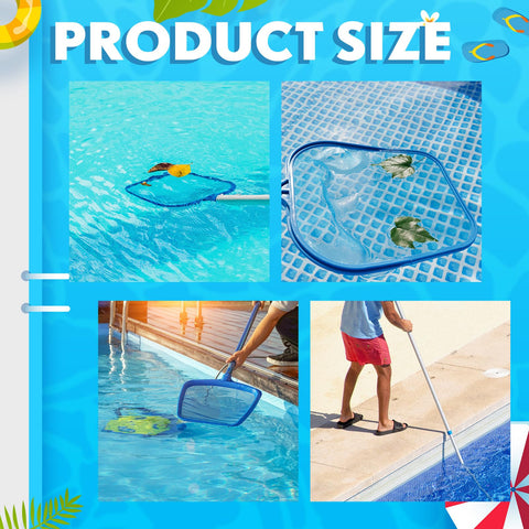 FillTouch four-section aluminum pole extends pool cleaning reach.