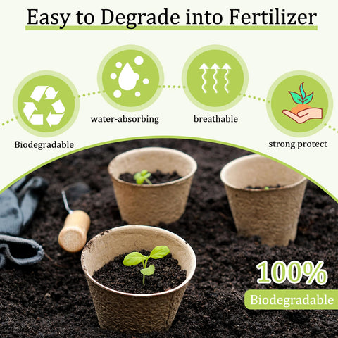 FillTouch biodegradable seedling pots integrate naturally into soil