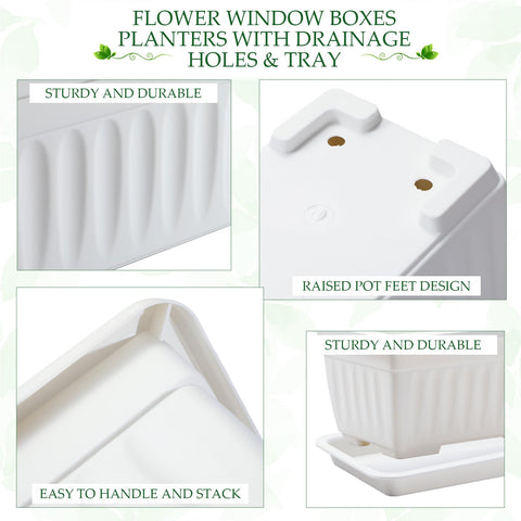 FillTouch drainage trays protect surfaces under planters.