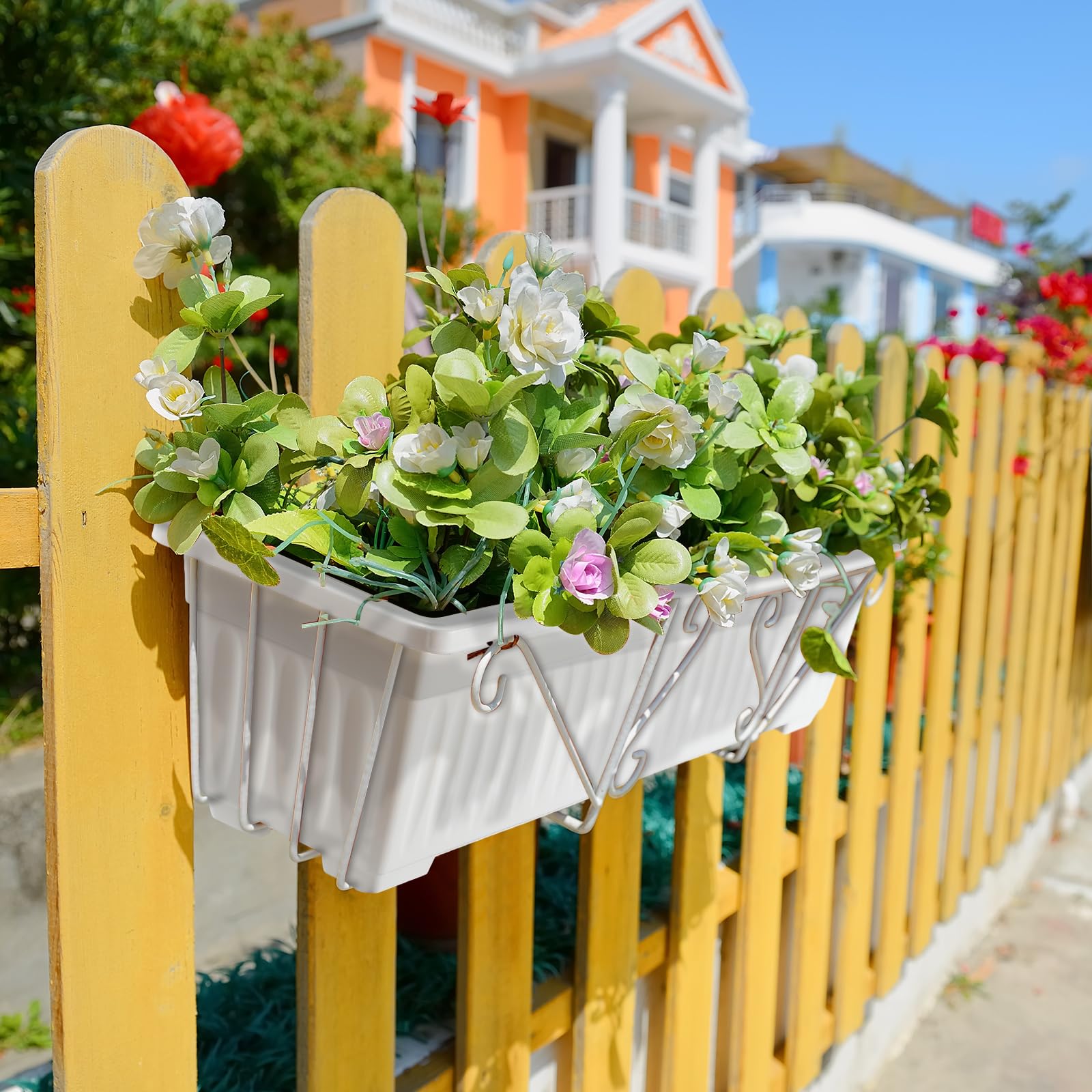 FillTouch outdoor herb garden boxes on porch for easy fresh herbs.
