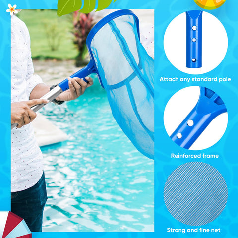 FillTouch shallow skimmer net cleans near-surface debris quickly.