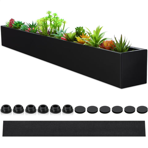 FillTouch rectangle planter box front view, ideal for compact indoor gardens.