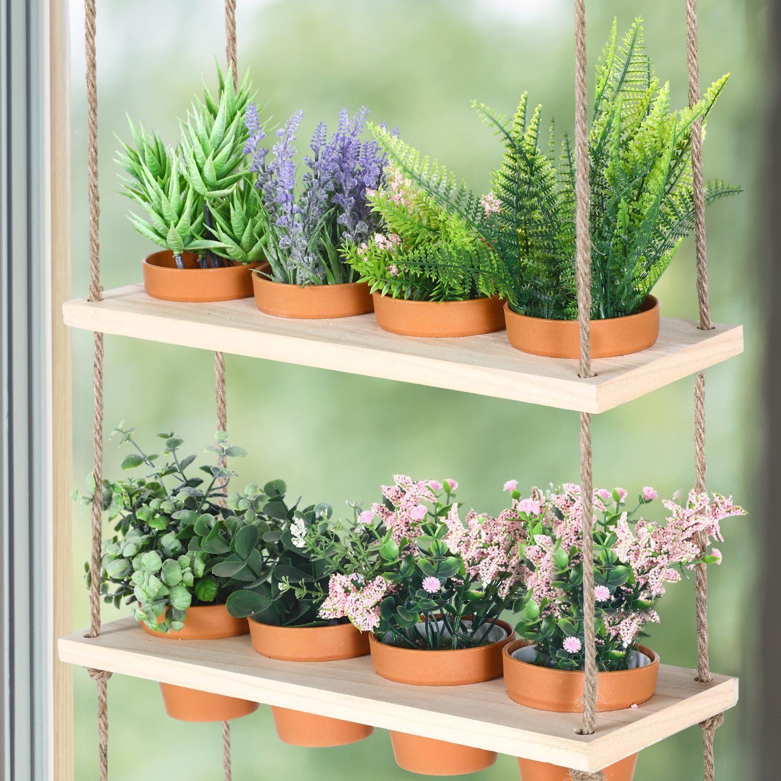 FillTouch rope-hanging planter ready for flexible wall garden layout.