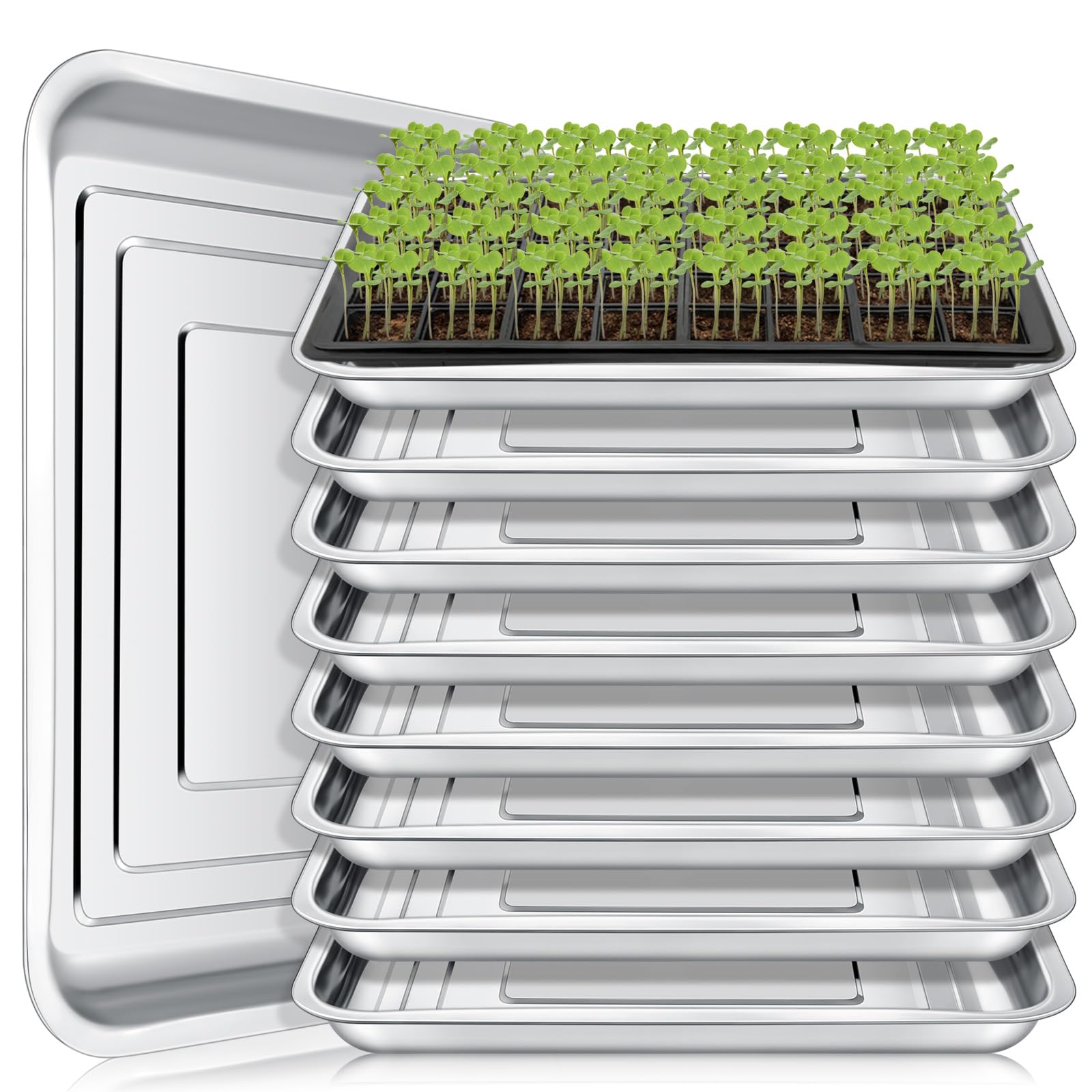 FillTouch seed starter tray 10-pack provides organized seedling setup for efficient germination.