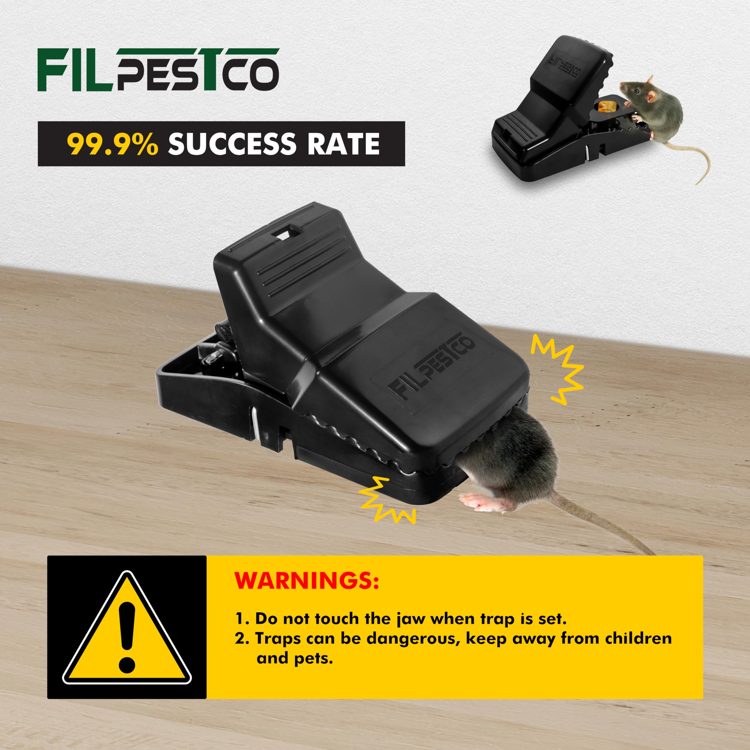 Filpestco trap disposal scene with one-touch removal.