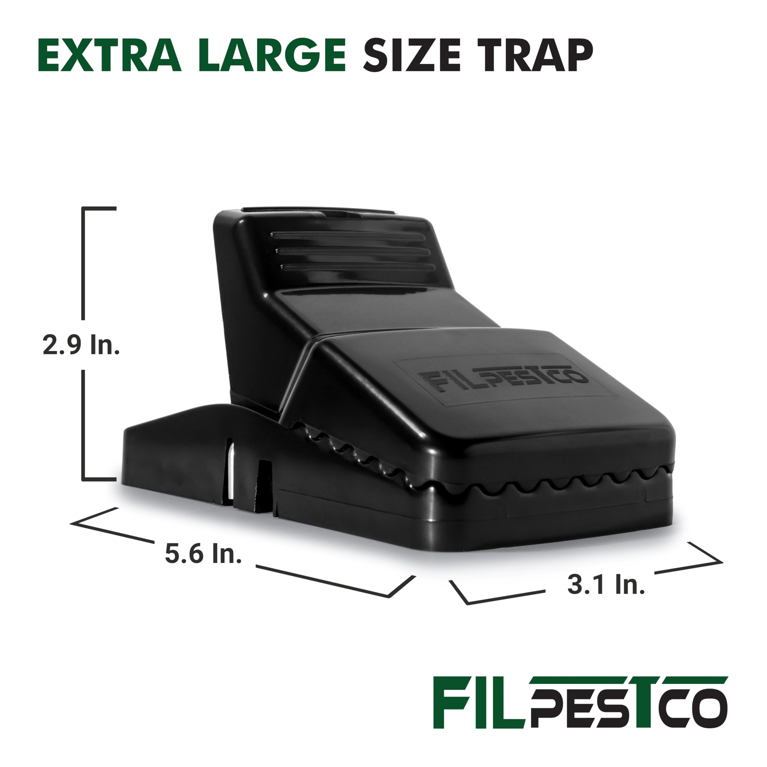 Filpestco rat trap trigger mechanism close-up for precise activation.