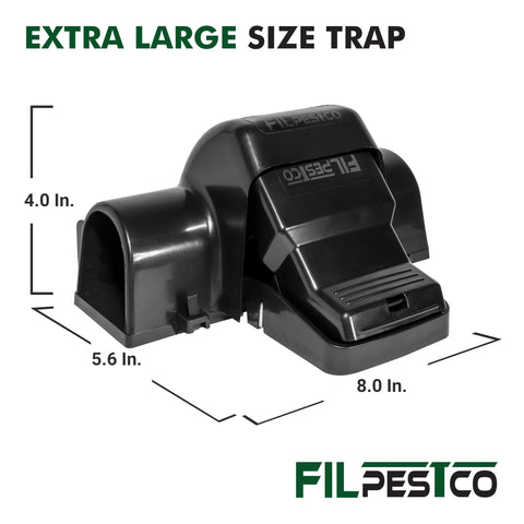 Filpestco XL tunnel trap side view highlights durable reusable construction.