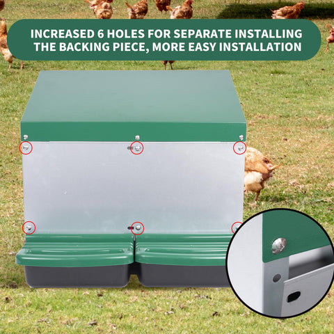 Filterhualv nesting box with roosting pole inside the coop