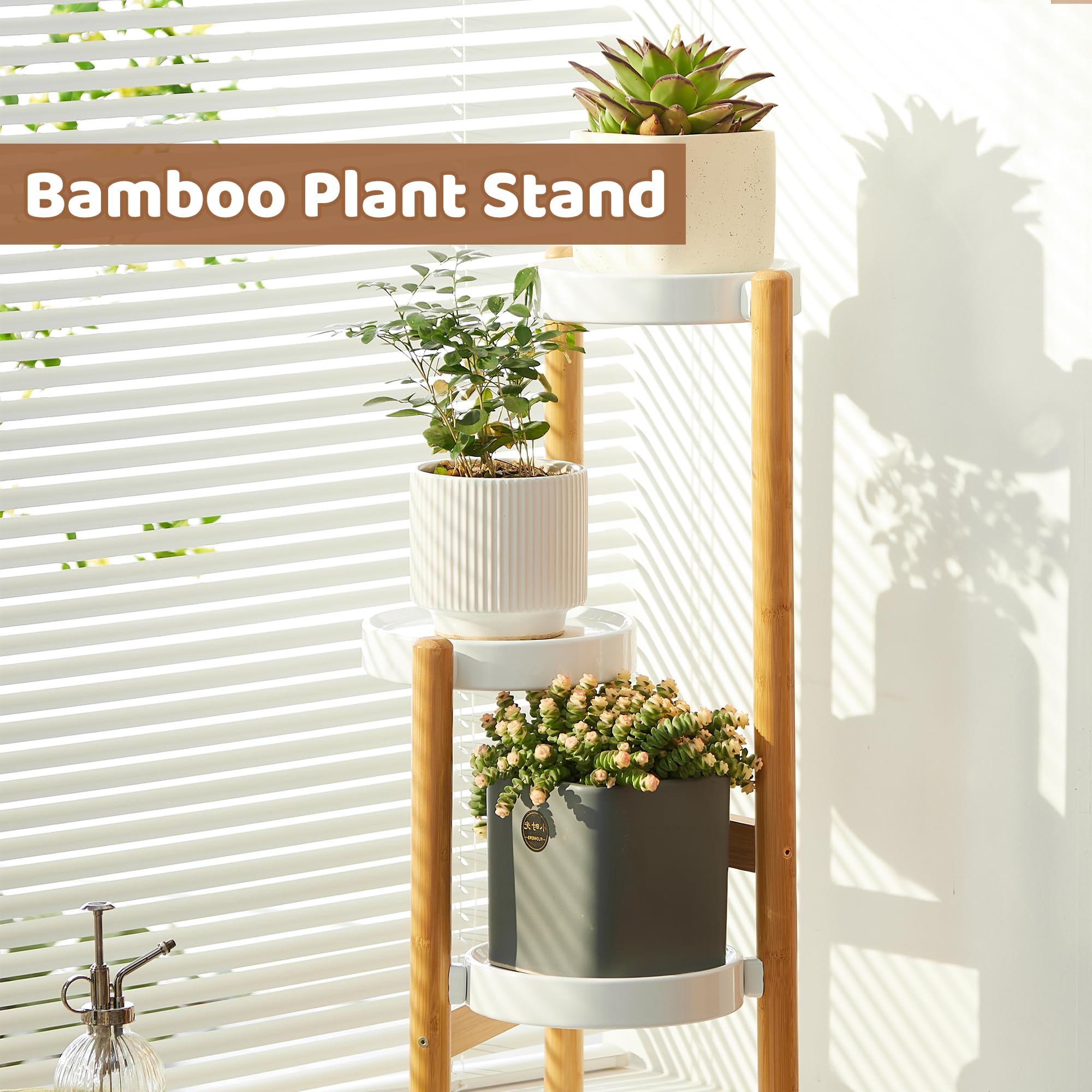 FILWH plant holder for windows and living room adds vertical greens.