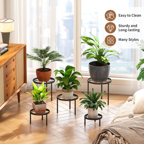 FILWH plant stand comes in white, brown, and black to fit any decor.