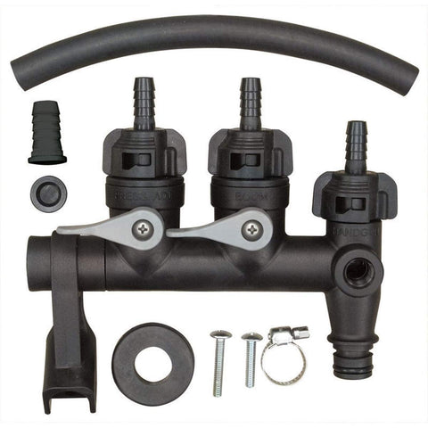 Fimco sprayer manifold kit 7771967 with secure clamp and flexible hose for easy replacement