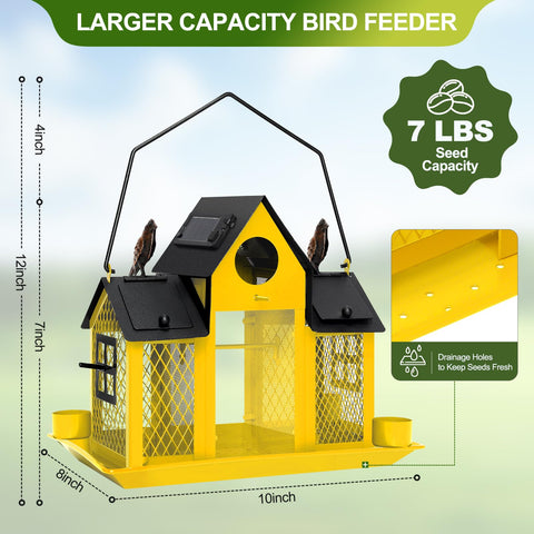 FIMOFIDRE bird feeder with water cup features easy cleaning and bird hydration during visits.