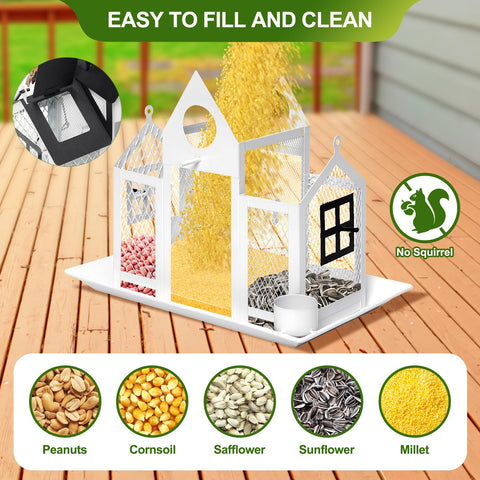 FIMOFIDRE squirrel-proof design helps protect seed from pests.