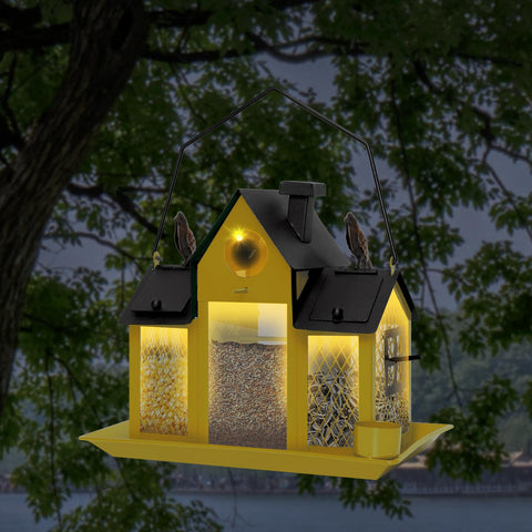 FIMOFIDRE cardinals, bluebirds, and chickadees visit this backyard-friendly feeder.