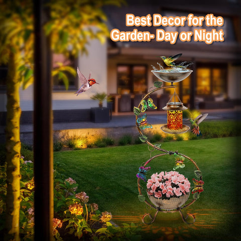 FIMOFIDRE garden decor enhances yard appeal for birds and people.