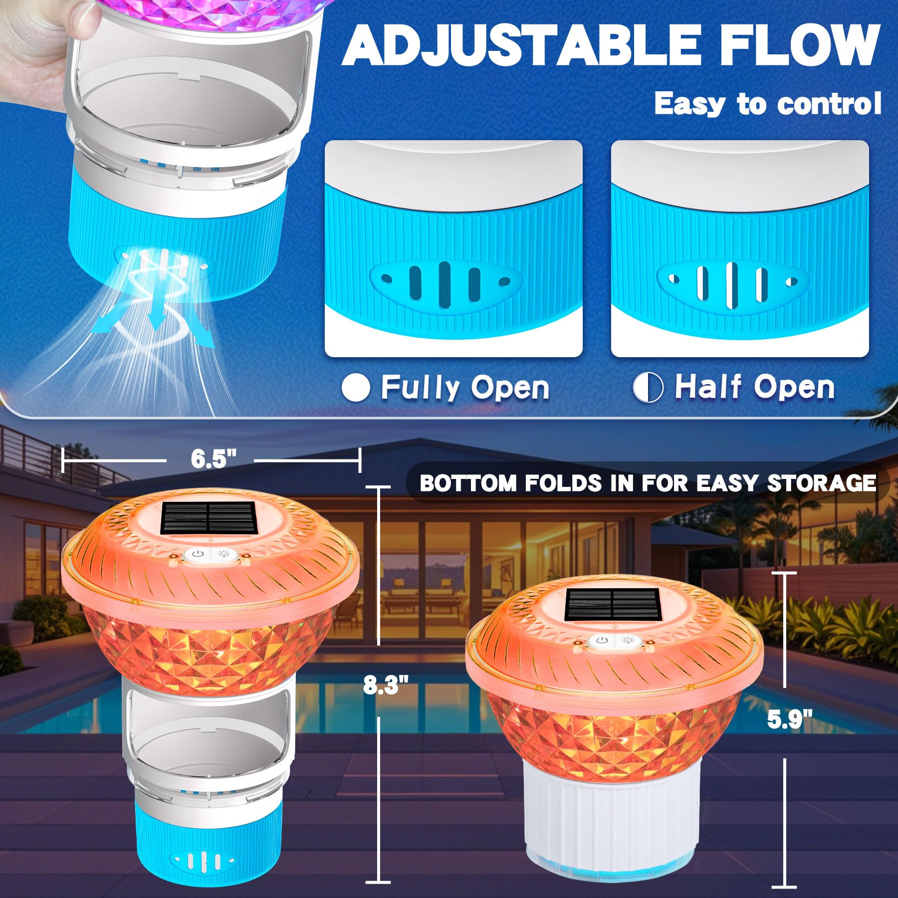 FineBud Floater uses sun-powered durable material built for outdoor use.
