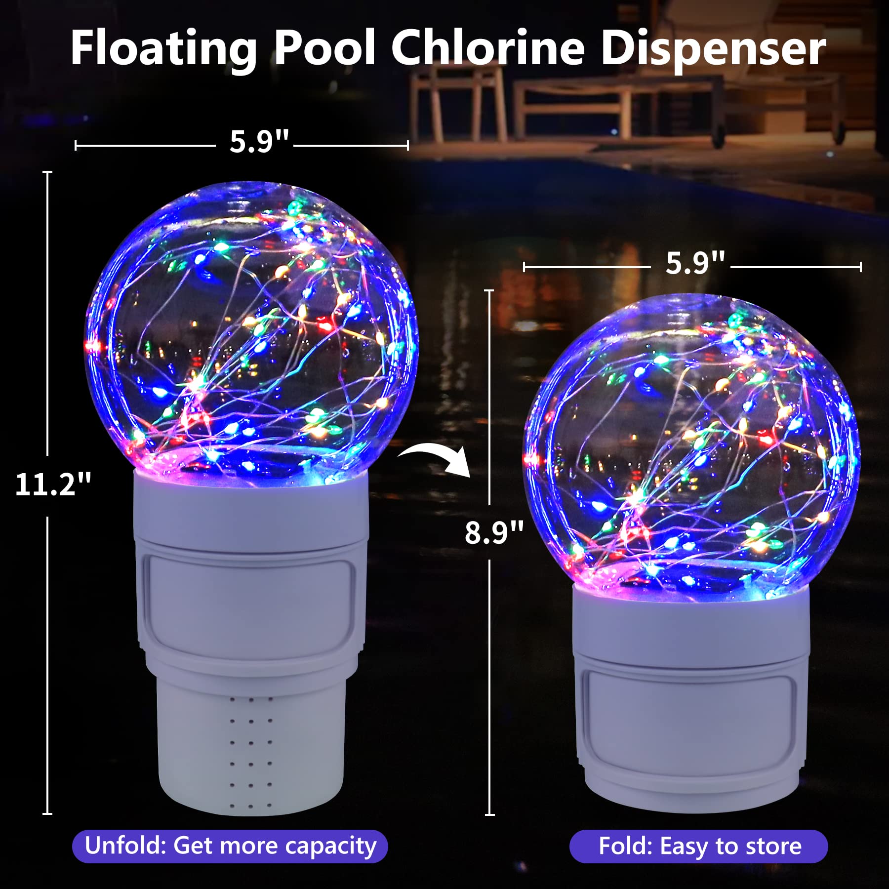 FineBud durable solar pool dispenser resists sun and chemicals