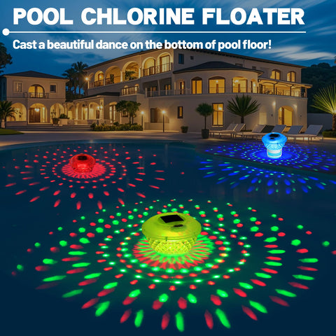 FineBud Light patterns enhance evening pool reflections and atmosphere.