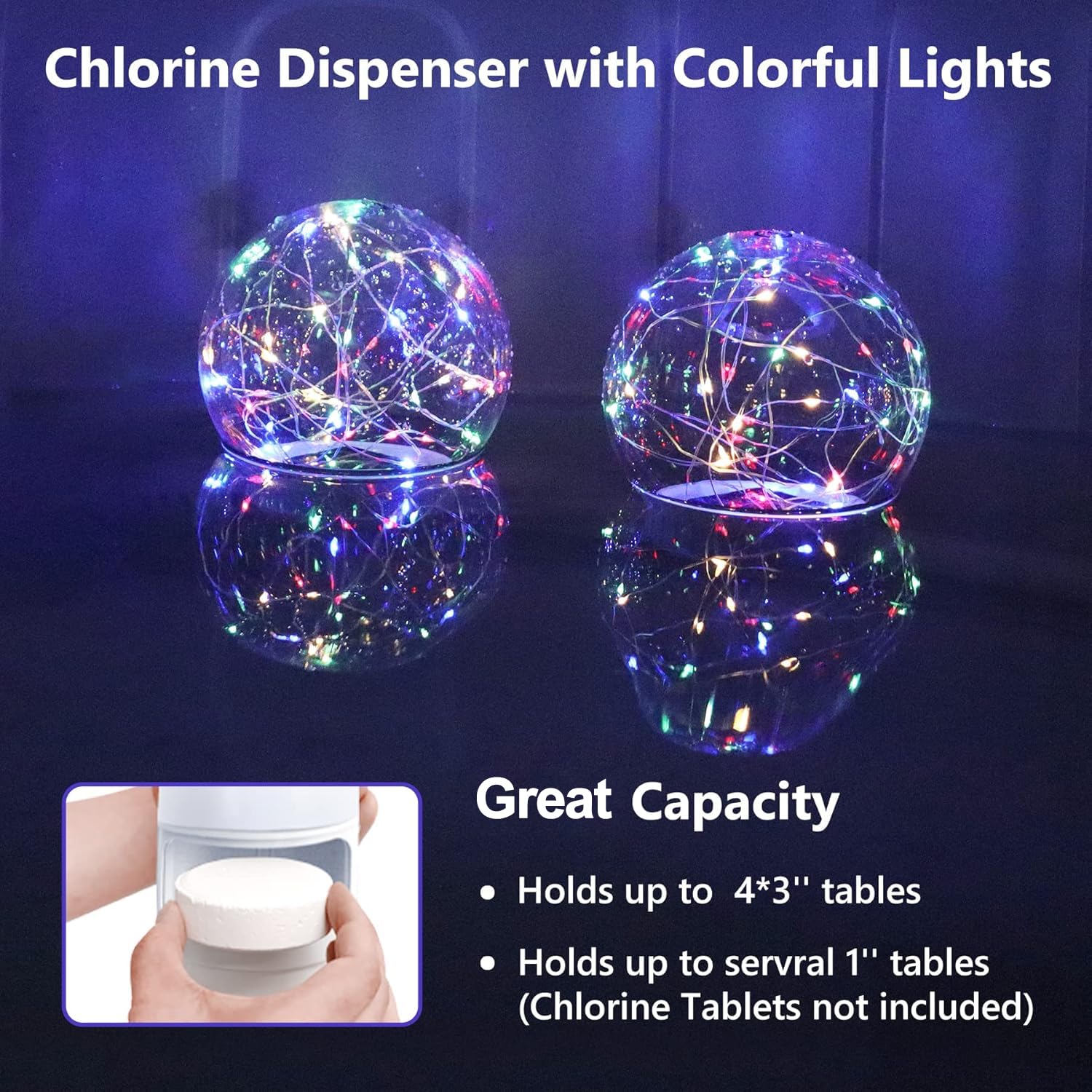 FineBud rotate-to-open tablet slot for easy chlorine loading