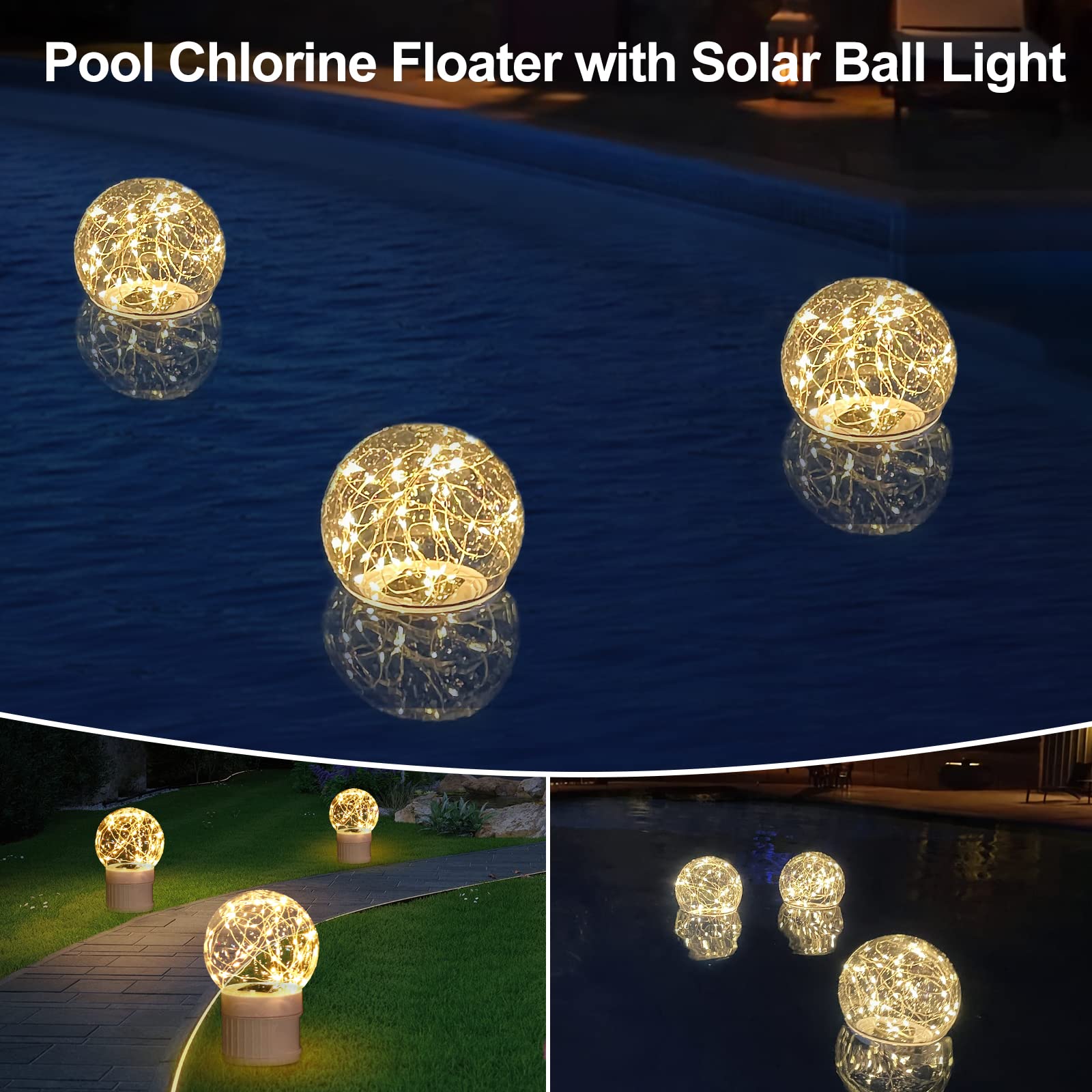 FineBud spa and pool float doubles as decorative lighting and dispenser