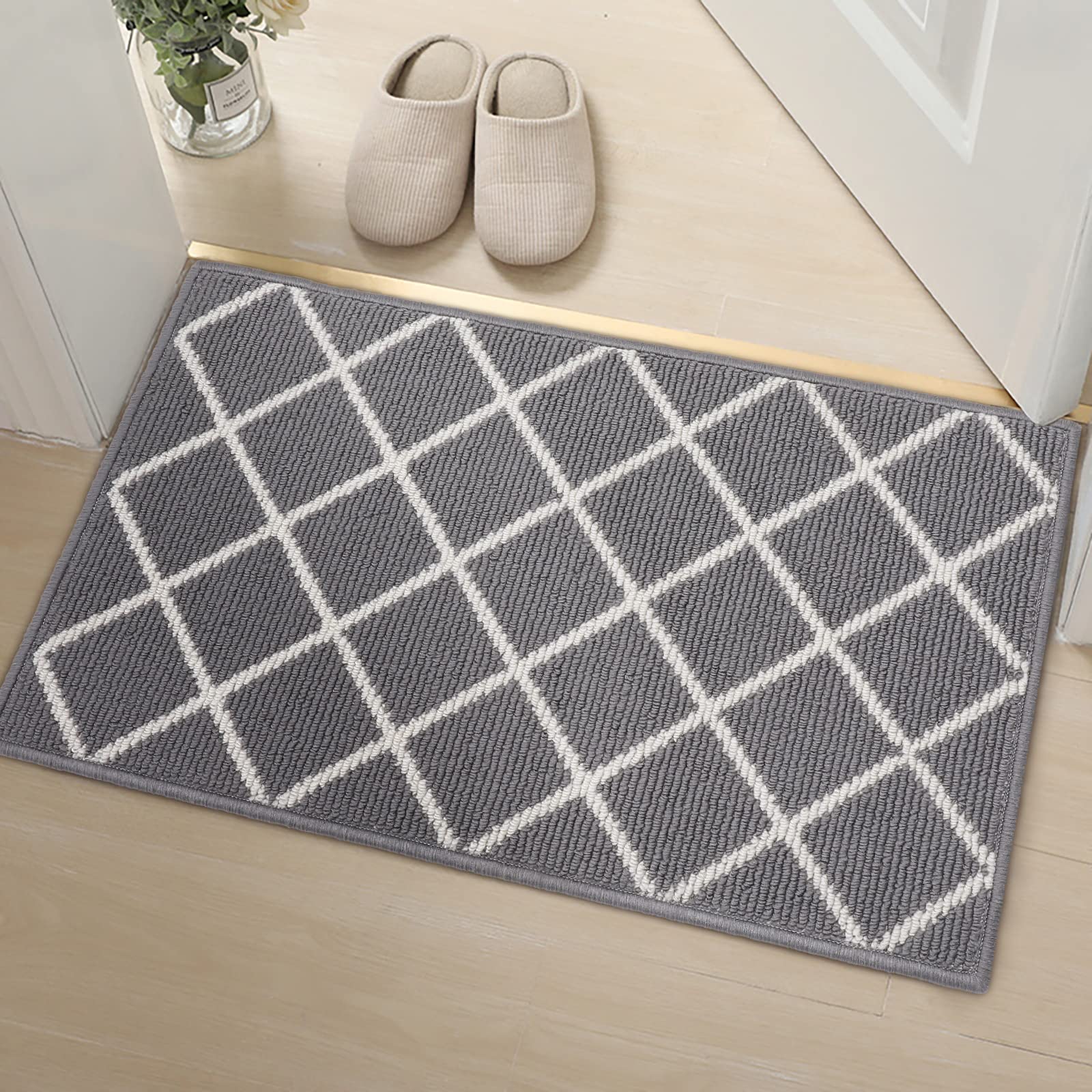 Finchitty indoor door mat front-door placement fits low-profile entrances.