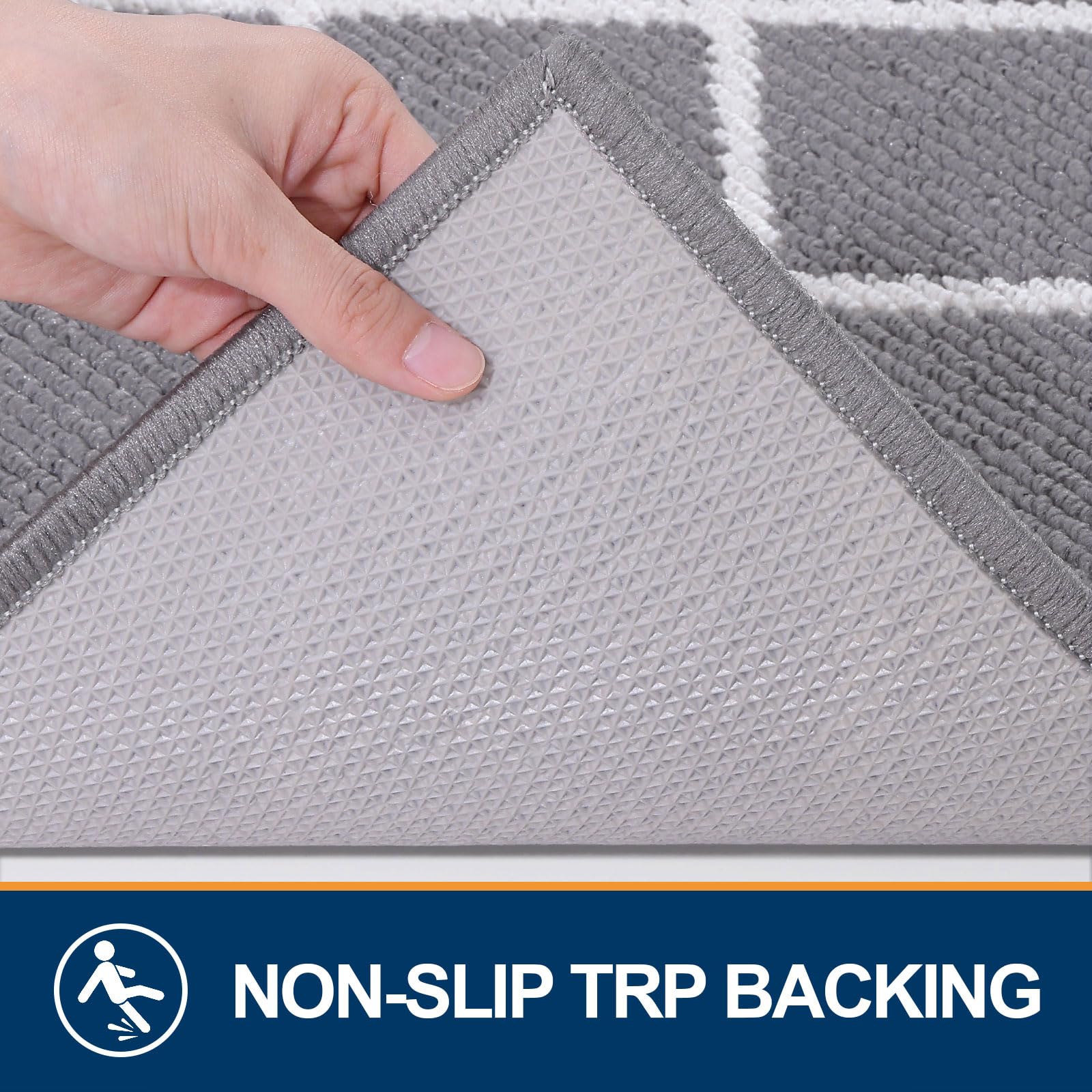 Finchitty indoor door mat low-profile height prevents door snagging.