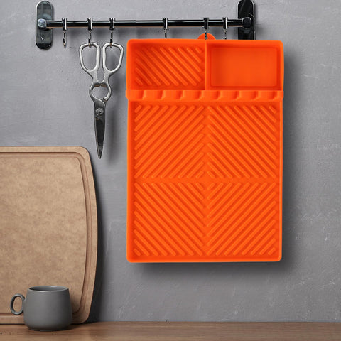 Find Law silicone tools mat orange supports organized countertops.