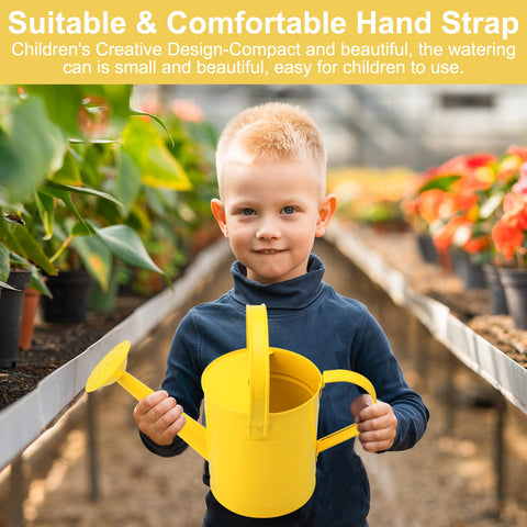 Finderomend yellow-cap 1.5L watering can for indoor and outdoor use.